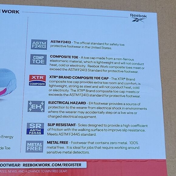 REEBOK protective toe OUTDOOR ADVENTURE DIABETIC WORK SNEAKERS 10.5 10 1/2 - Picture 12 of 12